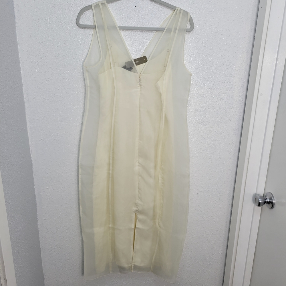 J Crew Collection layered organza shift dress CN863 NWT Size 6 Ivory - Picture 4 of 8